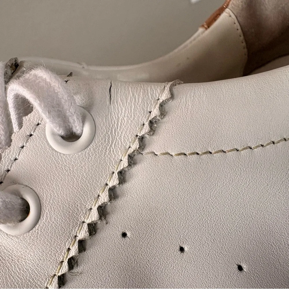 PAIGE‎ White and Rose Gold Leather Platform Sneakers size 11 (run small)